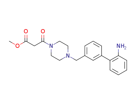 Molecular Structure of 1316807-94-9 (methyl 3-(4-((2'-aminobiphenyl-3-yl)methyl)piperazin-1-yl)-3-oxopropanoate)