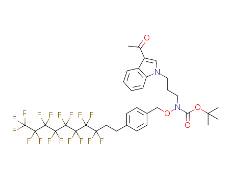 tert-butyl (3-(3-acetyl-1H-indol-1-yl)propyl)((4-(2-perfluoroctylethyl)benzyl)oxy)carbamate