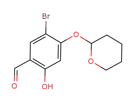 5-bromo-2-hydroxy-4-(tetrahydro-2H-pyran-2-yloxy)benzaldehyde