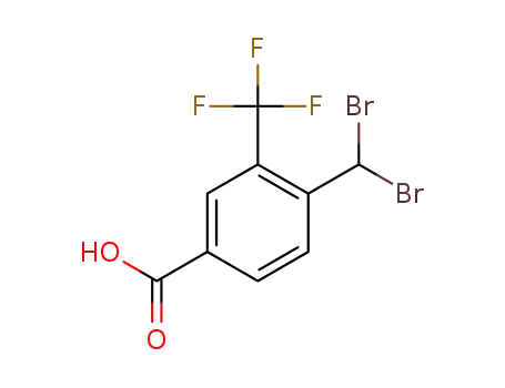 Molecular Structure of 1303518-35-5 (4-dibromomethyl-3-trifluoromethyl-benzoic acid)