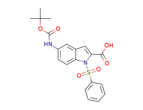 5-(tert-butoxycarbonylamino)-1-(phenylsulfonyl)-1H-indole-2-carboxylic acid