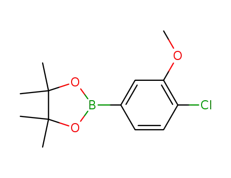 Molecular Structure of 627525-96-6 (4-Chloro-3-methoxyphenylboronic acid pinacolester)