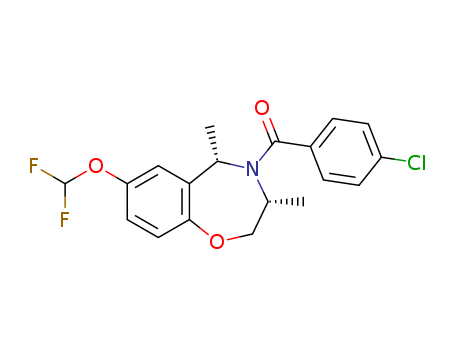 (4-Chlorophenyl)((3R,5S)-7-(difluoromethoxy)-3,5-dimethyl-2,3-dihydrobenzo[f][1,4]oxazepin-4(5H)-yl)methanone