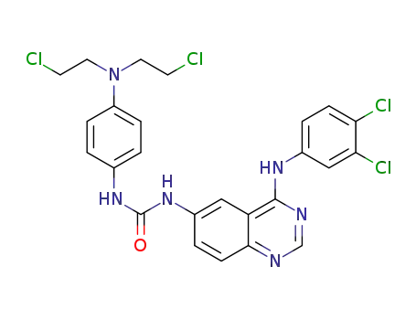 1-(4-(bis(2-chloroethyl)amino)phenyl)-3-(4-(3,4-dichlorophenylamino)quinazolin-6-yl)urea