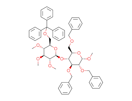 methyl (2,3,4-tri-O-methyl-6-O-triphenylmethyl-β-D-glucopyranosyl)-(1->4)-2,3,6-tri-O-benzyl-α-D-glucopyranoside