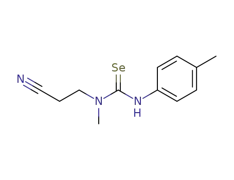 Molecular Structure of 1332566-42-3 (1-(2-cyanoethyl)-1-methyl-3-(4-tolyl)selenourea)