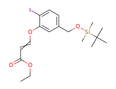 ethyl 3-[5-(1[tert-butyl(dimethyl)silyl]oxylmethyl)-2-iodophenoxy]prop-2-enoate