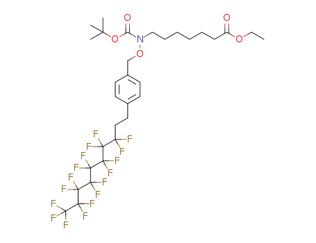 ethyl 7-(tert-butoxycarbonyl(4-(2-perfluoroctylethyl)benzyloxy)amino)heptanoate