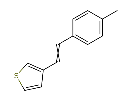 Molecular Structure of 94058-75-0 (Thiophene, 3-[2-(4-methylphenyl)ethenyl]-)