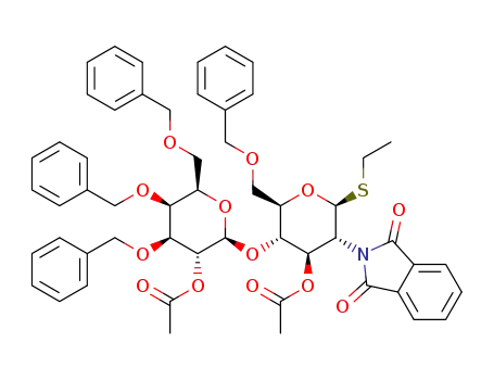 ethyl (2-O-acetyl-3,4,6-tri-O-benzyl-β-D-galactopyranosyl)-(1->4)-3-O-acetyl-6-O-benzyl-2-deoxy-2-phthalimidoyl-1-deoxy-1-thio-β-D-glucopyranoside