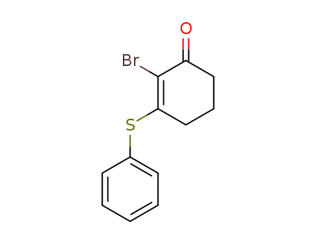 Molecular Structure of 470458-71-0 (2-bromo-3-(phenylsulfanyl)cyclohex-2-en-1-one)