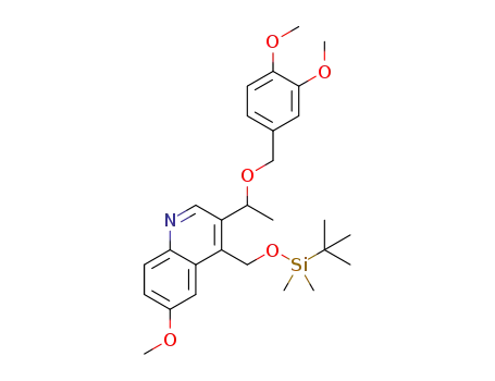 4-tert-butyldimethylsilyloxymethyl-3-[1-(3,4-dimethoxybenzyloxy)ethyl]-6-methoxyquinoline