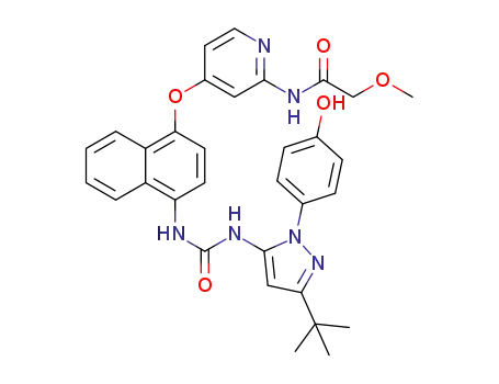 N-(4-((4-(3-(3-(tert-butyl)-1-(4-hydroxyphenyl)-1H-pyrazol-5-yl)ureido)naphthalen-1-yl)oxy)pyridin-2-yl)-2-methoxyacetamide
