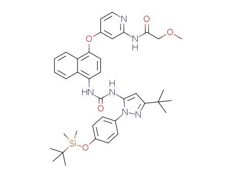 N-(4-(4-(3-(3-tert-butyl-1-(4-(tert-butyldimethylsilyloxy)phenyl)-1H-pyrazol-5-yl)ureido)naphthalen-1-yloxy)pyridin-2-yl)-2-methoxyacetamide