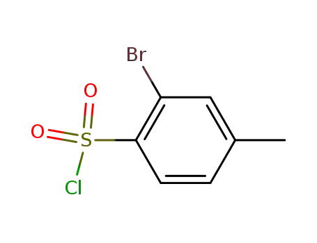 Molecular Structure of 89794-06-9 (2-BROMO-4-METHYLBENZENESULFONYL CHLORIDE)