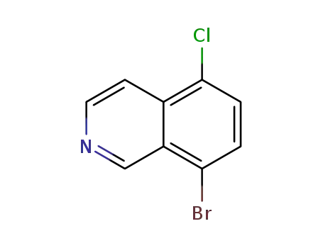 Molecular Structure of 927801-25-0 (8-BroMo-5-chloroisoquinoline)
