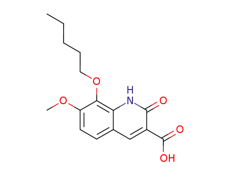 3-Quinolinecarboxylic acid, 1,2-dihydro-7-methoxy-2-oxo-8-(pentyloxy)-