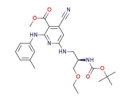(R)-methyl 6-(2-(tert-butoxycarbonylamino)-3-ethoxypropylamino)-4-cyano-2-(m-tolylamino)nicotinate