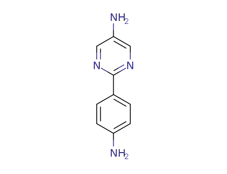 Molecular Structure of 895156-59-9 (5-Pyrimidinamine, 2-(4-aminophenyl)- (9CI))