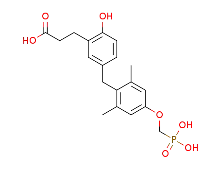 3-[5-(2,6-dimethyl-4-phosphonomethoxybenzyl)-2-hydroxyphenyl]propanoic acid