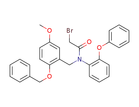 N-(2-(benzyloxy)-5-methoxybenzyl)-2-bromo-N-(2-phenoxyphenyl)acetamide