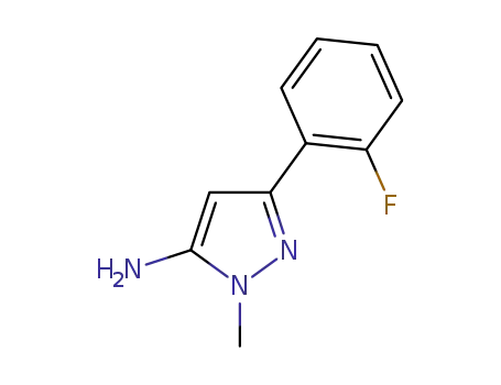 Molecular Structure of 1012879-56-9 (5-AMino-3-(2-fluorophenyl)-1-Methylpyrazole)