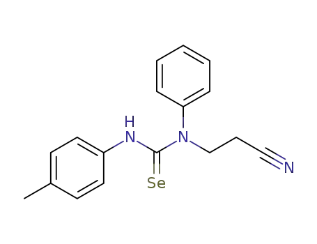 Molecular Structure of 1332566-41-2 (1-(2-cyanoethyl)-1-phenyl-3-(4-tolyl)selenourea)