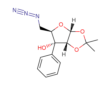 1,2-O-isopropylidene-3-C-phenyl-5-azido-α-D-ribofuranose