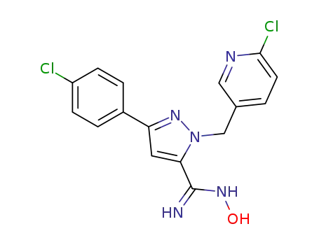 3-(4-chlorophenyl)-1-[(6-chloro-3-pyridinyl)methyl]-N-hydroxy-1H-pyrazole-5-carboximidamide