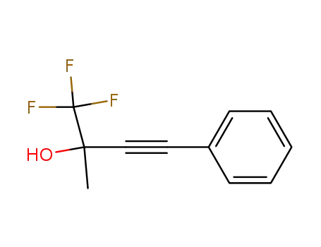 Molecular Structure of 114389-74-1 (3-Butyn-2-ol, 1,1,1-trifluoro-2-methyl-4-phenyl-)