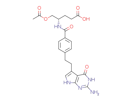 (S)-5-acetoxy-4-(4-(2-(2-amino-4-oxo-4,7-dihydro-3H-pyrrolo[2,3-d]pyrimidin-5-yl)ethyl)benzamido)pentanoic acid