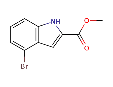 Molecular Structure of 167479-13-2 (4-Bromoindole-2-carboxylic acid methyl ester)