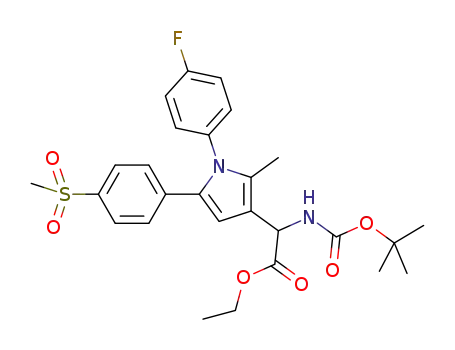 ethyl N-tert-butoxycarbonyl-2-amino-2-[1-(4-fluorophenyl)-2-methyl-5-(4-methylsulphonylphenyl)-1H-pyrrolo-3-yl]acetate