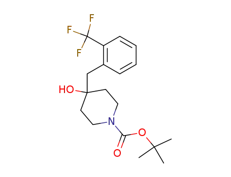 tert-butyl 4-hydroxy-4-[[2-(trifluoromethyl)phenyl]methyl]piperidine-1-carboxylate