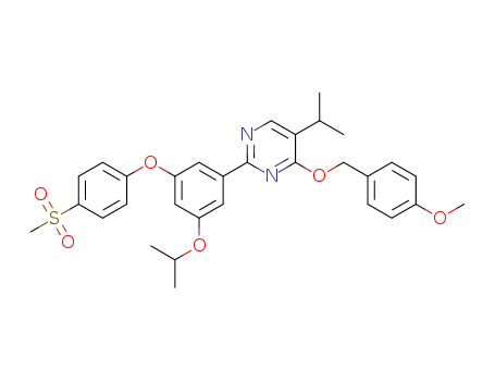 2-(3-isopropoxy-5-(4-(methylsulfonyl)phenoxy)phenyl)-5-isopropyl-4-(4-methoxybenzyloxy)pyrimidine