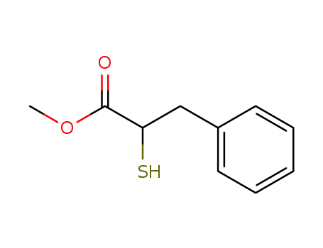 Molecular Structure of 103499-59-8 (Benzenepropanoic acid, a-mercapto-, methyl ester, (R)-)