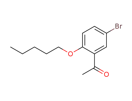 Molecular Structure of 16602-15-6 (1-(5-bromo-2-(pentyloxy)phenyl)ethanone)