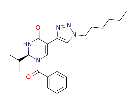 (S)-1-benzoyl-5-(1-hexyl-1H-1,2,3-triazol-4-yl)-2-isopropyl-2,3-dihydropyrimidin-4(1H)-one