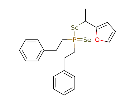 Molecular Structure of 1351415-42-3 (1-(2-furyl)ethyl bis(2-phenylethyl)diselenophosphinate)