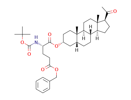 20-oxo-5β-pregnan-3α-yl (2S)-5-(benzyloxy)-2-[(tert-butoxycarbonyl)amino]-5-oxo-pentanoate