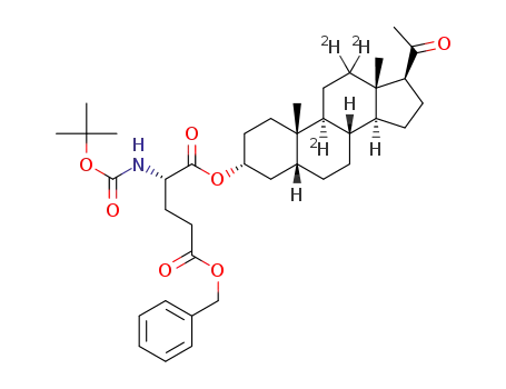 20-oxo-5β-[9,12,12-(2)H3]pregnan-3α-yl (2S)-5-(benzyloxy)-2-[(tert-butoxycarbonyl)amino]-5-oxo-pentanoate