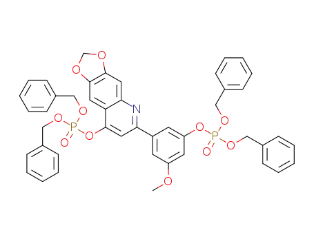 dibenzyl 2-(3-([bis-[(benzyl)oxy]]phosphoryl)oxy-5-methoxyphenyl)-6,7-methylenedioxyquinolin-4-ylphosphate