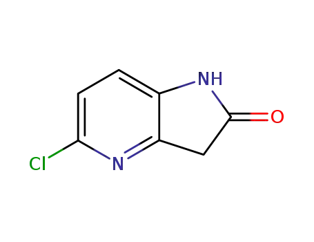 Molecular Structure of 136888-08-9 (5-CHLORO-1,3-DIHYDRO-2H-PYRROLO[3,2-B] PYRIDIN-2-ONE)