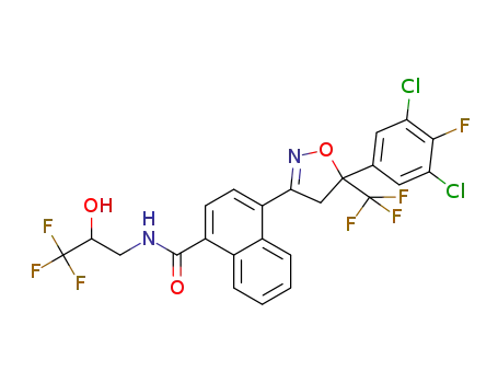 4-(5-(3,5-dichloro-4-fluorophenyl)-5-(trifluoromethyl)-4,5-dihydroisoxazol-3-yl)-N-(3,3,3-trifluoro-2-hydroxypropyl)-1-naphthamide