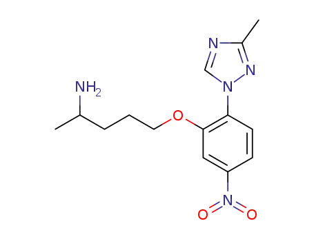 5-(2-(3-methyl-1H-1,2,4-triazol-1-yl)-5-nitrophenoxy)pentan-2-amine