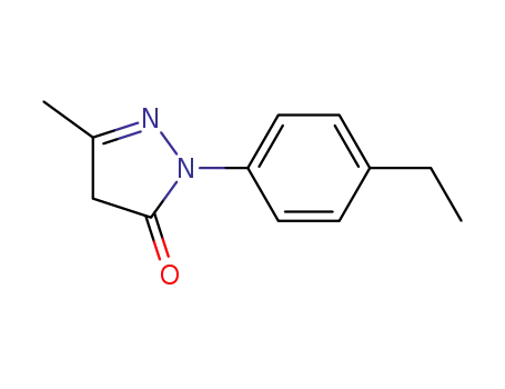 Molecular Structure of 107430-31-9 (3H-Pyrazol-3-one, 2-(4-ethylphenyl)-2,4-dihydro-5-methyl-)