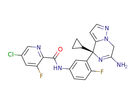 (R)-N-{3-[6-amino-4-cyclopropyl-4,7-dihydropyrazolo[1,5-a]pyrazin-4-yl]-4-fluorophenyl}-5-chloro-3-fluoropyridine-2-carboxamide
