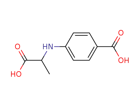 Molecular Structure of 207452-95-7 (Benzoic acid, 4-[[(1R)-1-carboxyethyl]amino]- (9CI))