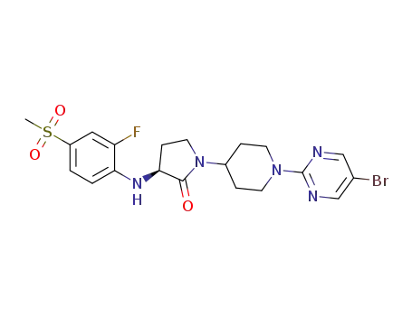 (S)-1-(1-(5-bromopyrimidin-2-yl)piperidin-4-yl)-3-(2-fluoro-4-(methylsulfonyl)phenylamino)pyrrolidin-2-one
