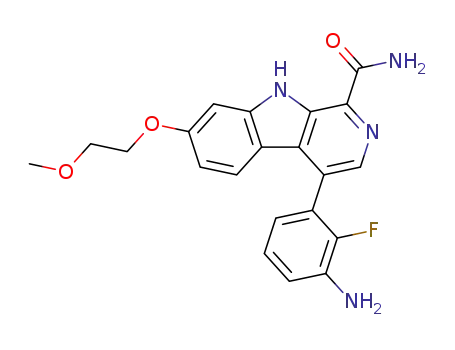 4-(3-amino-2-fluorophenyl)-7-(2-methoxyethoxy)-9H-pyrido[3,4-b]indole-1-carboxamide